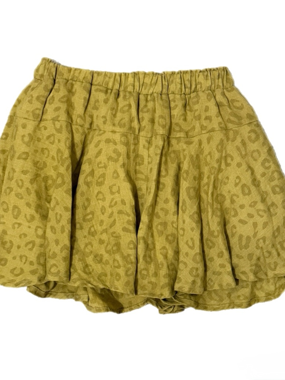 Sadie & Sage Leopard Print Skort Medium Flowy Boho Shorts Skirt Elastic Waist